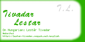 tivadar lestar business card