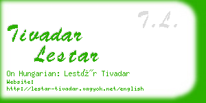 tivadar lestar business card